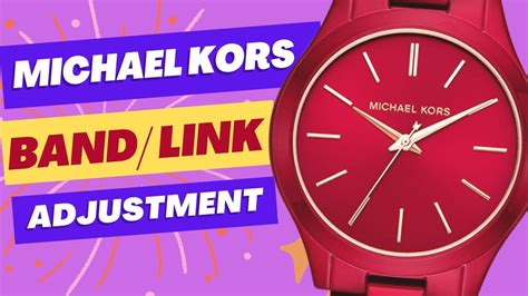 adjust michael kors watch band|michael kors access watch manual.